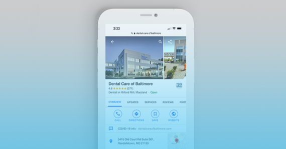 What a Google Business Listing looks like