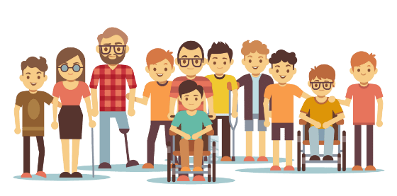 Disabled Friend Illustrations