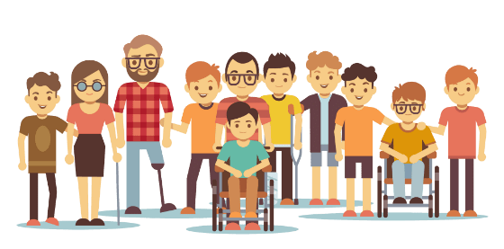 Disabled Friend Illustrations